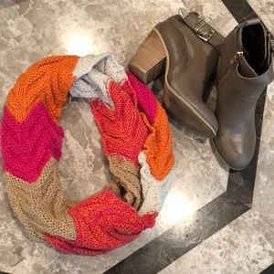🍂Extra warm  Orange and Brown Infinity Scarf🍂